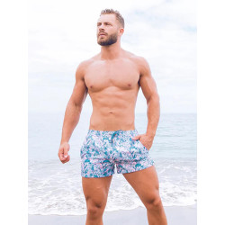 2Eros Print Swim Shorts S50 Coral Teal (T9764)