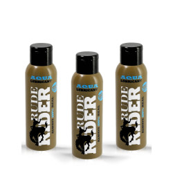 3-Pack Rude Rider Aqua Lubricant 100 ml (Standard Size) (E70023x03)