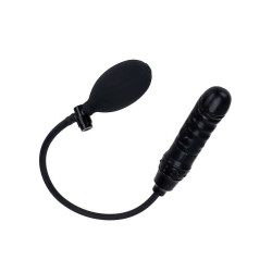 Rude Rider Inflatable Dildo Rubber Black (T7727)