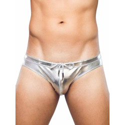2Eros Metalux Swim Brief V30 Swimwear Silver (T9860)