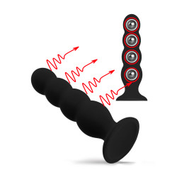 Rude Rider Sparkling Anal Plug Large Black (T9222)