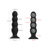 Rude Rider Sparkling Anal Plug Large Black (T9222)