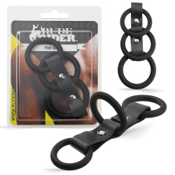 RudeRider 3-Cockring-Strap Silicone Large (T9956)