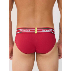 Supawear Ribbed Varsity Brief Underwear Red (T11232)