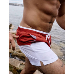 2eros S70 Colour-Blocked Byron Shorts Calypso White/Terracotta (T11667)