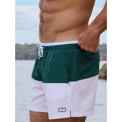 2eros S70 Colour-Blocked Byron Shorts Calypso White/Green (T11668)