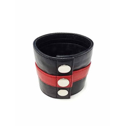 Rouge Leather Zip Wrist Band Wallet Black/Red (T11490)