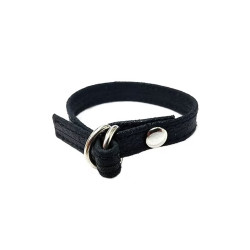 Rouge Leather Double D-Ring Cock Black (T11339)