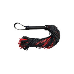 Rouge Long Leather Flogger Ananconda Print Burgundy/Black (T11349)