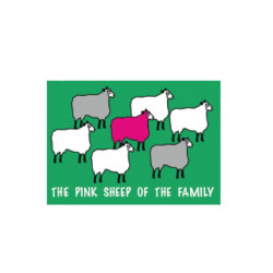 Pink Sheep Flag Aufkleber / Sticker 5.0 x 7,6 cm / 2 x 3 inch (T4734)