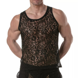 ToF Paris Lace Tank Top Black (T11924)