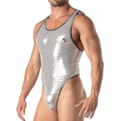 TOF Paris Glitter Body Thong Silver (T12025)