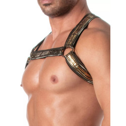 ToF Paris Glitter Bulldog Harness Gold (T12126)
