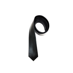 Rouge Leather Tie Black (T11412)