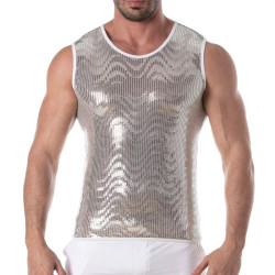 ToF Paris Glitter Tank Top Silver (T11914)