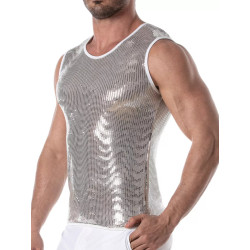 ToF Paris Glitter Tank Top Silver (T11914)
