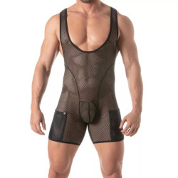 ToF Paris Circuit Fishnet Wrestling Body Black (T12078)