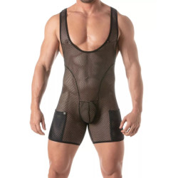 ToF Paris Circuit Fishnet Wrestling Body Black (T12078)