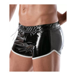 ToF Paris Vinyl Fetish Shorts Black/White (T12038)