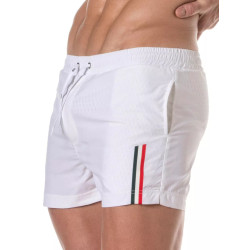 ToF Paris Mid-Thigh Swim Shorts White (T11709)