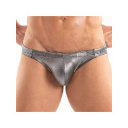 TOF Paris Metal Swim Briefs Silver (T12205)
