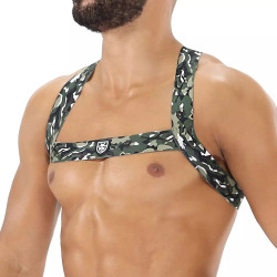 ToF Paris Fetish Elastic Harness Khaki Camo (T11960)