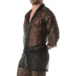 ToF Paris Lace Kimono Vest Black (T12053)