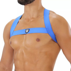 ToF Paris Fetish Elastic Harness Blue (T11957)