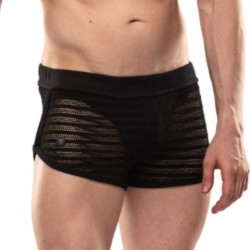 ToF Paris Sheer Mykonos Mini Shorts Black (T11760)