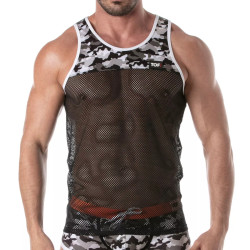 ToF Paris Iconic Mesh Tank Top Grey Camo (T11905)