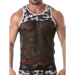 ToF Paris Iconic Mesh Tank Top Grey Camo (T11905)