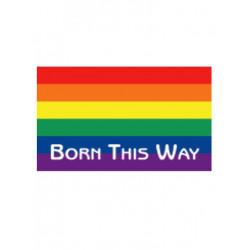 Born This Way Aufkleber / Sticker 5.0 x 7,6 cm / 2 x 3 inch (T5201)