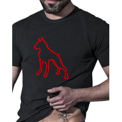 BoXer Dog T T-Shirt Black/Red (T5441)