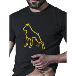 BoXer Dog T T-Shirt Black/Yellow (T5439)